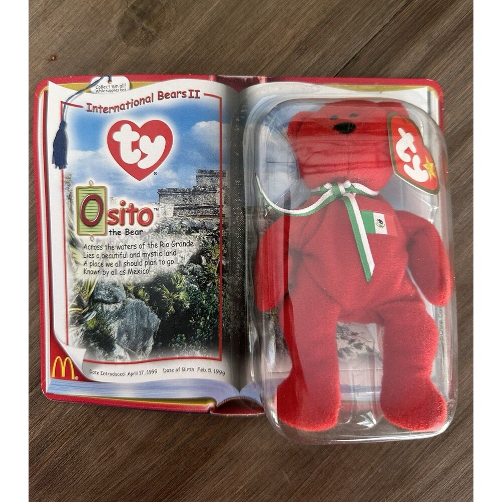 McDonald's Osito the Bear Teenie Beanie Baby 1999 Ty International Bears II